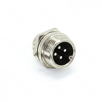 Разъем GX12 папа 4 pin
